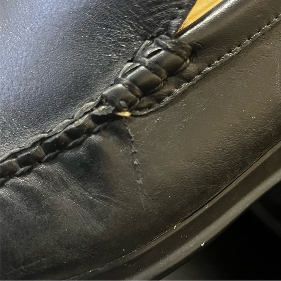 Cole Haan Classic Black Leather Slip-Ons Driving Loafers  Mens 11 - Picture 6 of 16